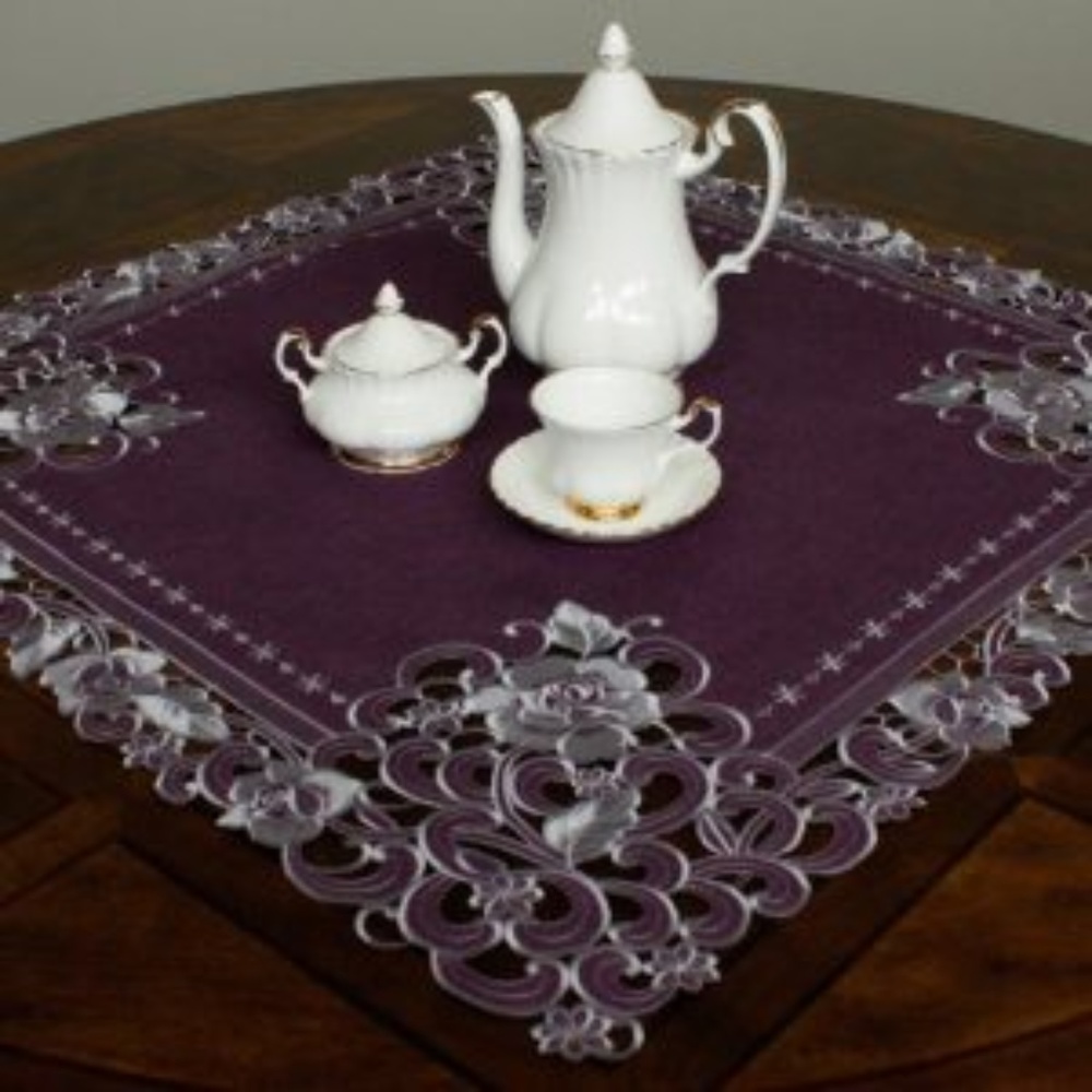 Tablecloth PLUM ROSE (36x36 in. Square) NEW